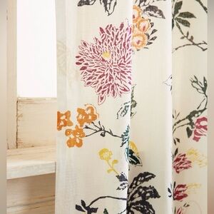 ALL 5 PANELS:  50x84 Floral Patterned Curtain - Kalei Raspberry